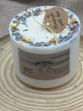 Lemon Lavender Candle - top view with handmade tag