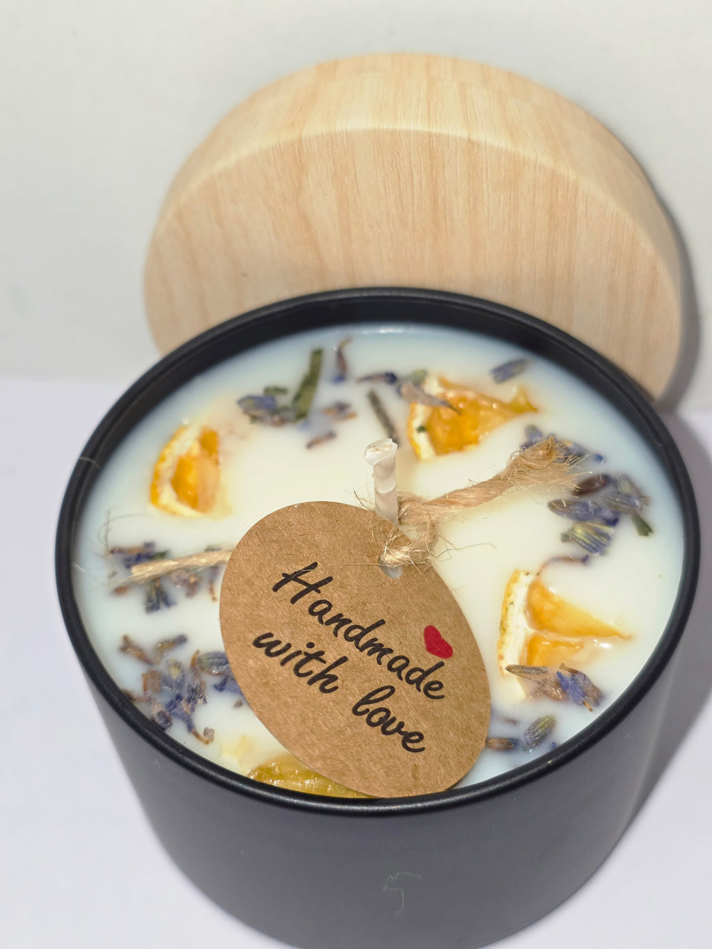 Lemon & Lavender and Lavender Botanical Scented Candle  Matte Black Tin