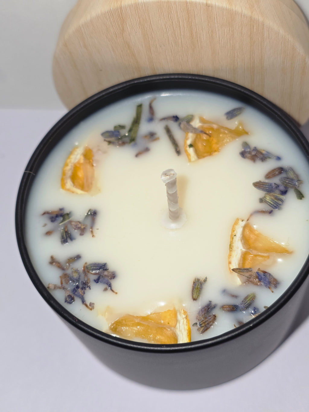 Lemon & Lavender and Lavender Botanical Scented Candle  Matte Black Tin