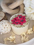 Handmade Floral Blossom Soy Candle – Botanical Art Edition