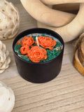 Handcrafted Botanical Rose Garden Candle  100g Matte Black Collection