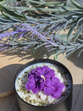 Artisan Floral Botanical Candle 200g Matte Black Jar
