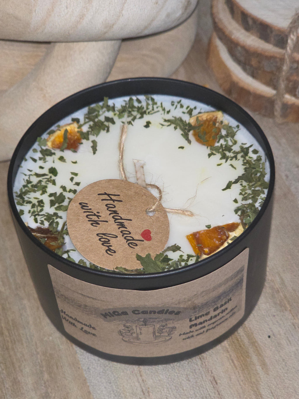 Lime Basil & Mandarin Handmade Candle