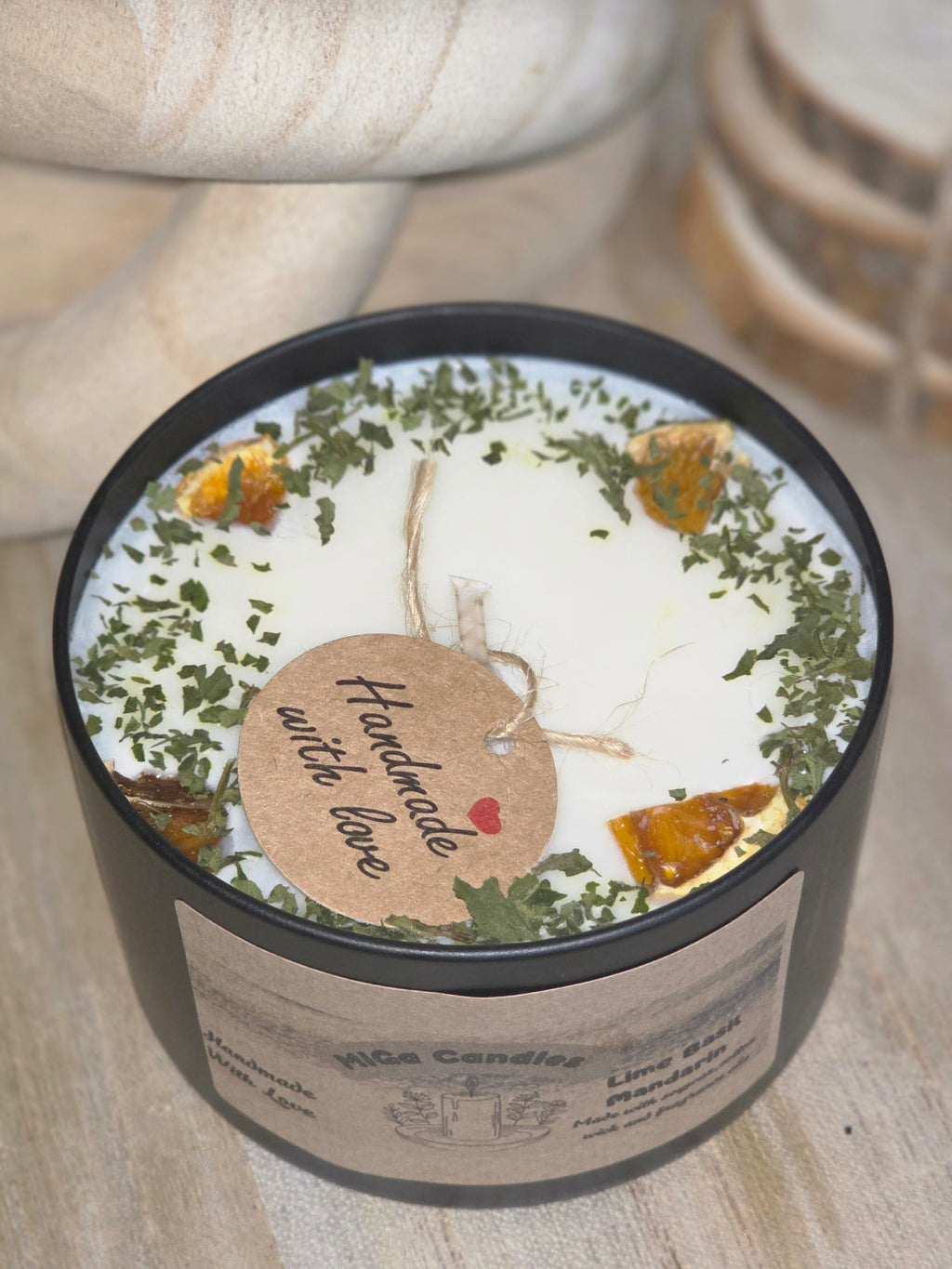 Lime Basil & Mandarin Handmade Candle