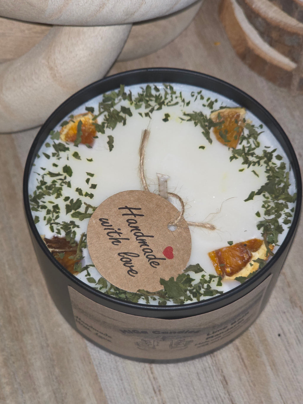 Lime Basil & Mandarin Handmade Candle